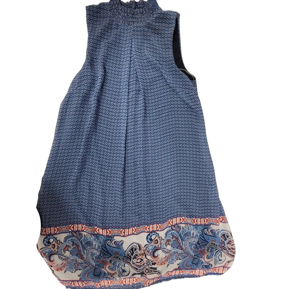 Spechless Women's Sleeveless‎ Dress Small Blue Paisley Print Casual Summer